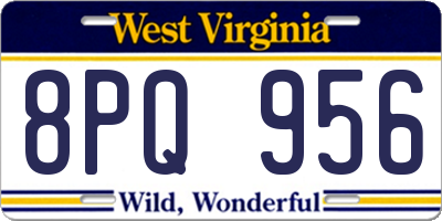 WV license plate 8PQ956