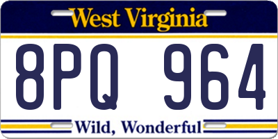 WV license plate 8PQ964