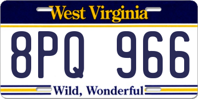 WV license plate 8PQ966
