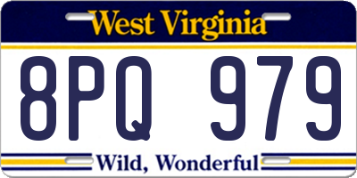 WV license plate 8PQ979