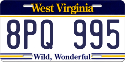 WV license plate 8PQ995