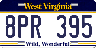 WV license plate 8PR395