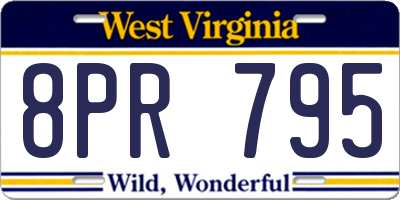 WV license plate 8PR795