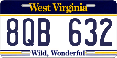 WV license plate 8QB632