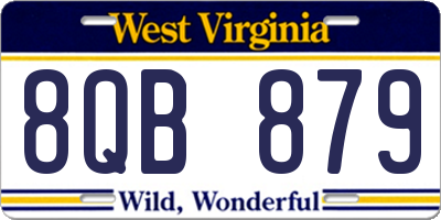 WV license plate 8QB879