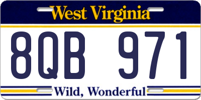 WV license plate 8QB971