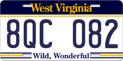 WV license plate 8QC082