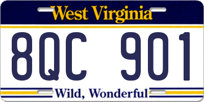 WV license plate 8QC901