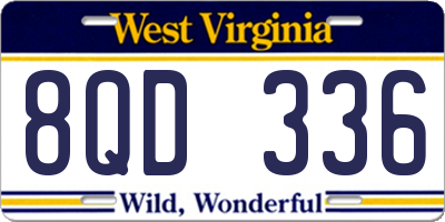 WV license plate 8QD336