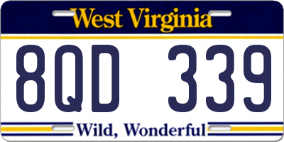 WV license plate 8QD339