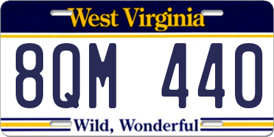 WV license plate 8QM440