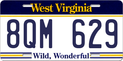 WV license plate 8QM629