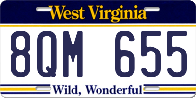 WV license plate 8QM655