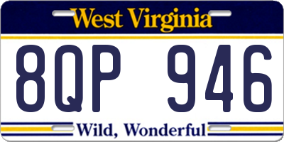 WV license plate 8QP946