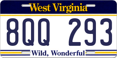 WV license plate 8QQ293