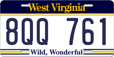 WV license plate 8QQ761