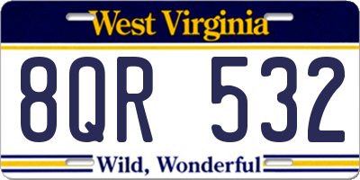 WV license plate 8QR532
