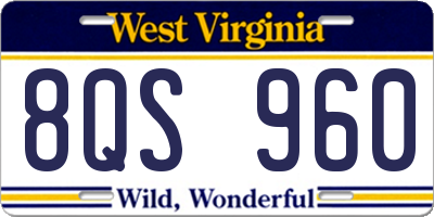 WV license plate 8QS960