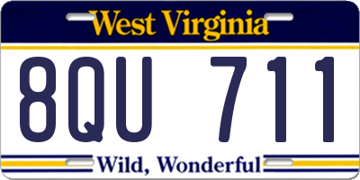 WV license plate 8QU711