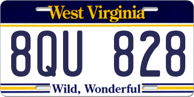 WV license plate 8QU828