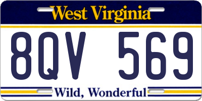 WV license plate 8QV569
