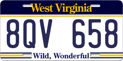WV license plate 8QV658