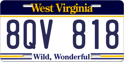 WV license plate 8QV818