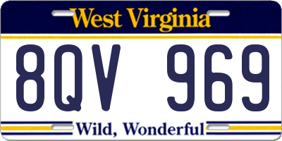 WV license plate 8QV969