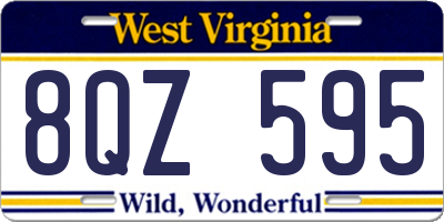 WV license plate 8QZ595