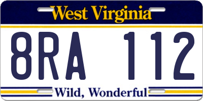 WV license plate 8RA112