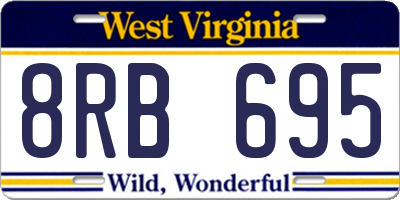 WV license plate 8RB695