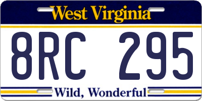 WV license plate 8RC295