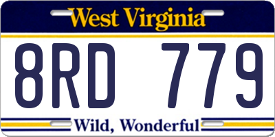 WV license plate 8RD779
