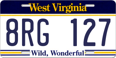 WV license plate 8RG127