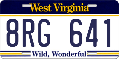 WV license plate 8RG641
