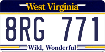 WV license plate 8RG771