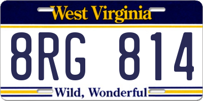 WV license plate 8RG814