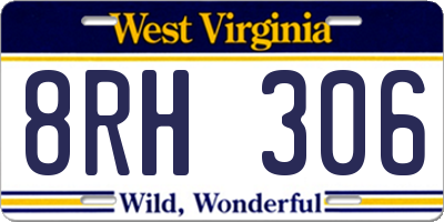 WV license plate 8RH306