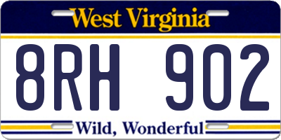 WV license plate 8RH902