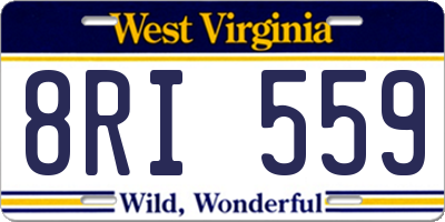 WV license plate 8RI559
