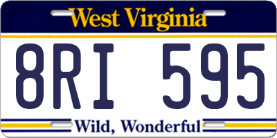 WV license plate 8RI595