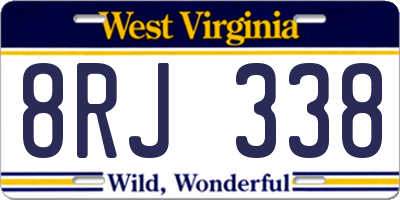 WV license plate 8RJ338