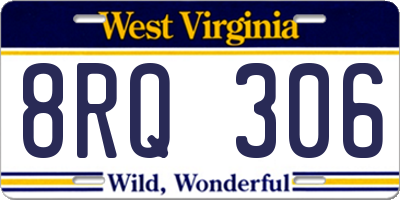 WV license plate 8RQ306