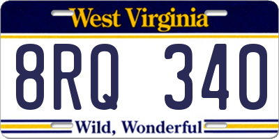 WV license plate 8RQ340