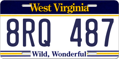 WV license plate 8RQ487