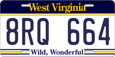 WV license plate 8RQ664