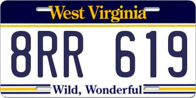 WV license plate 8RR619