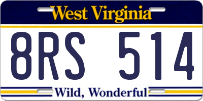 WV license plate 8RS514