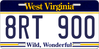 WV license plate 8RT900