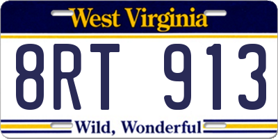 WV license plate 8RT913